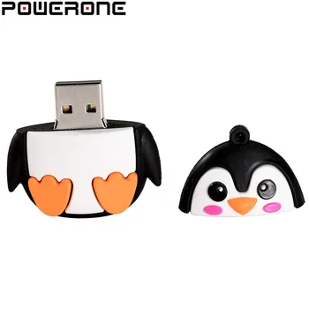 POWERONE Srčkan pingvin sova fox pen drive risanka usb flash drive pendrive 4GB/8GB/16GB/32GB/64GB U disk animal memory stick darilo - 