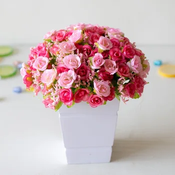 21 diamond vrtnice 7 sponki pomlad vrtnice umetno cvetje umetno plastično cvetje doma dekoracijo namizne dekoracije - 