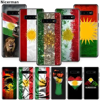 Kurdistanu Zastavo Lev Ohišje Za Samsung Galaxy S10 S20 5G S8 S9 Plus S10e S7 Opomba 10 9 8 Črnega Silikona Telefon Coque Padec - 