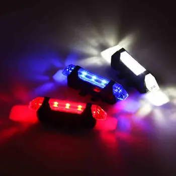 Kolo Kolo luč LED Luč Zadaj Rep Varnost Opozorilo Kolesarjenje Prenosne Luči, USB Slog Polnilne Baterije ali Slog - 