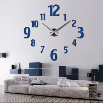 3d velike stenske ure doma dekor quartz diy steno watch ure Domači dnevni sobi, okras kuhinji dekor - 