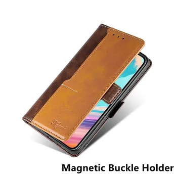 PU usnje magnetne sponke telefon primeru reže za kartice imetnik za OnePlus 7T Pro/OnePlus 7T/OnePlus 7 Pro/OnePlus 7 flip pokrov za stojalo - 