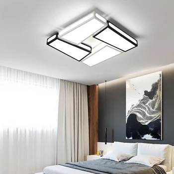 Ustvarjalne preprostost sodobne Stropne Luči black in white železa led stropna svetilka za dnevno sobo, spalnica lamparas de techo - 