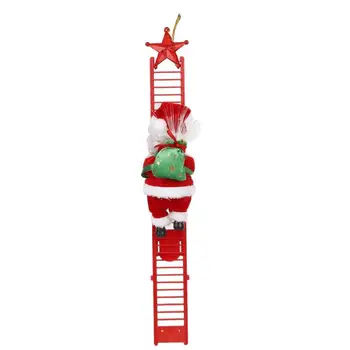 Božič Električni Santa Claus plezalno Lestev Lutka Glasbo Creative Božič Dekor Otrok Igrača Darilo lepe obrazne mimike, igrača - 