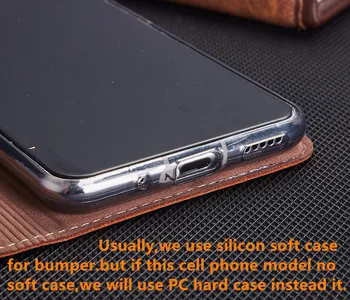 Litchi zrna pravega usnja flip case kartico žep za Nokia 7.1 Plus/Nokia 7.2/Nokia 7 Plus TA-1062 telefon kritje magnetni coque - 