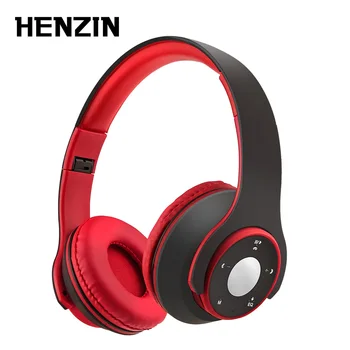 HENZIN Brezžične Bluetooth Slušalke Zložljive Slušalke Stereo Žične Slušalke z Mikrofonom TF Kartice FM Radio za iPhone, Samsung Xiaomi - 