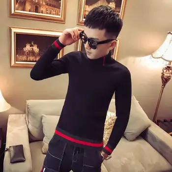 Visok ovratnik pulover človek Han Feng pozimi duha fant mladih t-shirt tanek pulover človek - 