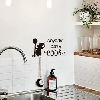 1 kos Stenske nalepke Vsakdo lahko kuhamo angleški kuhinji slogan izmenljive stenske nalepke Krajinsko dekoracijo - 