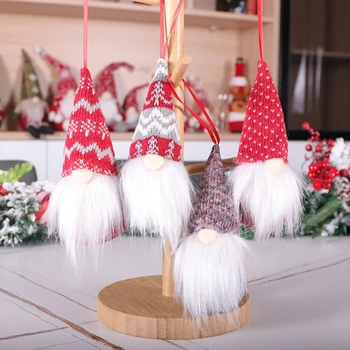 4pcs Božič Brezosebna Lutka Okraski švedski Gnome Tomte Igrača, ki Visi Drevo - 