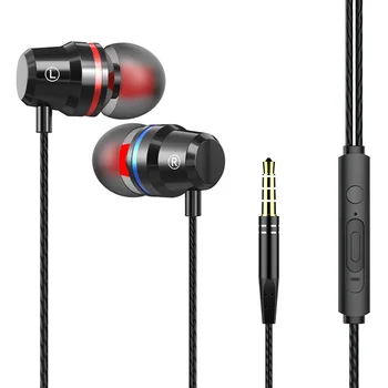 3,5 mm Žično in-Ear Slušalke Heavy Bass Stereo Nadzor Glasnosti Slušalke z Mikrofonom Nepremočljiva Glasbo, Slušalke za Mobilni Telefon - 