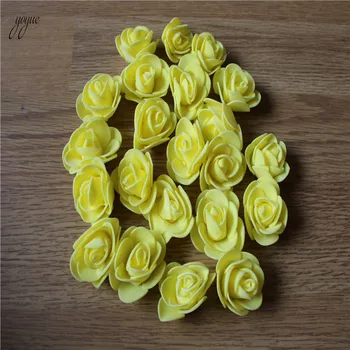 100 kozarcev 3 cm, Mini Pena Dvignila Umetno Šopek rož Multicolor Rose Poročno Dekoracijo Cvet Scrapbooking Ponaredek Rose Cvet - 
