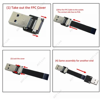 FFC Mikro Mini USB FPV Slim Tanek Ravno Mehko prilagodljivo FPC polnjenje izhod AV OTG Kabel za FPV Brushless Ročni Gimbal monitor - 