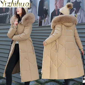 Ženski zimski plašč, ženske haljo, korejski slog 2020, debel bombaž kapa parka, ženska oblačila pph2379 - 