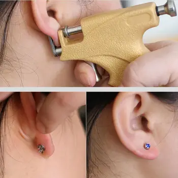 12 Parov Zlato Ear Piercing Uhani Nastavite Prešitih Mini 3 mm CZ Klinov Nakit - 