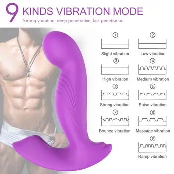 Prostate Prilagodljiv Stimulator Vibrating Orgazem Medicinske Silikonski Vibrator Analni Čepi Brezžični Prostata Massager Gay Sex Igrače - 