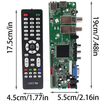 DVB-S2, DVB-T2 Digitalni Signal ATV Javor Gonilnika LCD zaslon, Daljinski upravljalnik Odbor Izstrelitev Univerzalno Dvojno USB QT526C s 7 Tipka - 