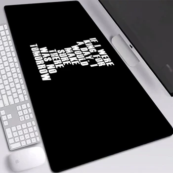 Črna Mouse Pad Preprosta Beseda Desk Mat Igre Pribor Non-slip Naravne Gume, Laptop PC Miši Tipke za Mizo Mat Hitrost igre na Srečo - 