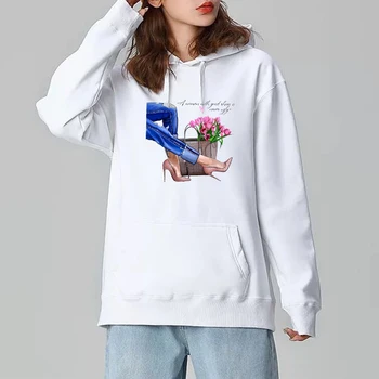 2020 Jesen/zima svoboden moda visoko peto čevlje dekle tiskanja hoodie Harajuku modni par plus velikost gothic majica Vrhovi - 