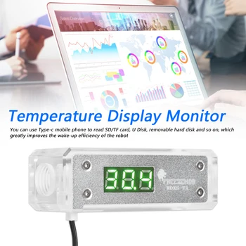 12V RGB Akril Vode, Hladilnik Blok Prikaz Temperature Monitor Tester Senzor za PC Računalnik Tekočinski Hladilni Sistem Majhne 3Pin - 