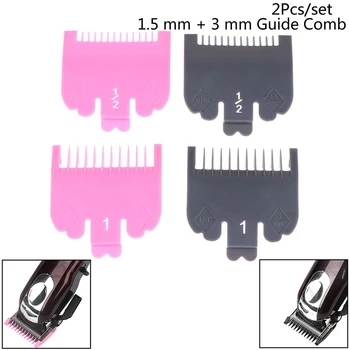 Strokovno Rezanje Vodnik Glavnik Frizerski Orodje 1,5 mm 3 mm Set Pisane Omejitev Glavnik Set za Električno Hair Trimmer Brivnik 2pcs - 