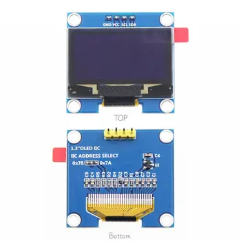 Je 1,3-palčni OLED IIC GND LCD zaslon, Ločljivost 128*64 1.3-palčni Barvni Zaslon LCD Modul z Velikim zornim Kotom Voznik IC SH1106 - 