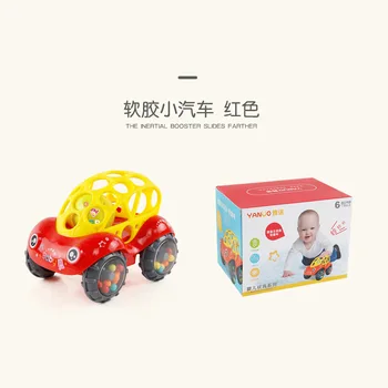 Nova otroška igrača avto Smešno glasba zabavna mehka igrača avto Vztrajnosti drsna s pisano žogo anti-padec otroška igrača avto - 