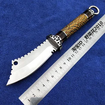Taktično Verodostojno self-defense majhen nož naravnost na prostem preživetje orodje visoko trdoto taktično baker ročaj Ročno izdelan nož - 