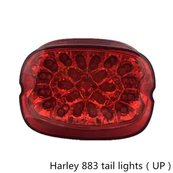 Za Harley Givs, Sportster, Dyna, Cesta Kralj, Drsi, XL 883 1200 Rep Svetlobe LED integrirano smerokaze Rdeče / Prekajeno / Clear - 