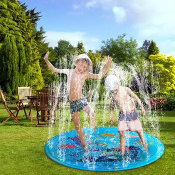 170 cm Otroški Napihljivi Vodni curek pad Krog Vodo Splash Igra Bazen Igranje Sprinkler Mat Dvorišče Zabava na Prostem Bazeni Igrača - 