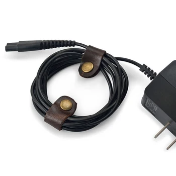 Za večkratno uporabo Kabla Imetnik Navijalec PU Kabelskih Trakov Usnje Kabel Organizator Kabel USB Posnetke vezicami 1pc Organizator Slušalke - 