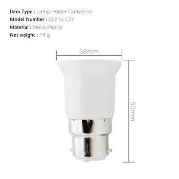 B22 okova za E27 Žarnica Znanja Pretvorniki Adapter Razširjeni vmesnik domačo razsvetljavo pribor - 
