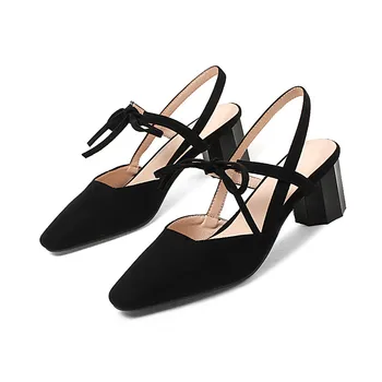 MEMUNIA 2020 nov prihod ženske sandale jate čipke poletni čevlji kvadratni visokih petah moda stranka poročni čevlji ženski velika velikost - 