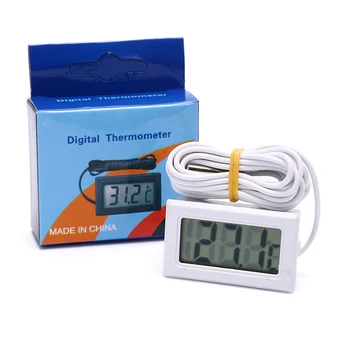 Digitalni LCD Termometer, Higrometer Temperatura Vlažnost Merilnik S Sondo Za Vozila Plazilcev Terarija Fish Tank Hladilnik - 