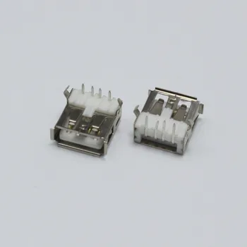 5pcs USB Tip A Ženski Vtičnice Priključek za Varjenje 90 Stopinj Bend Pin Plug Jack DIY Priključki - 