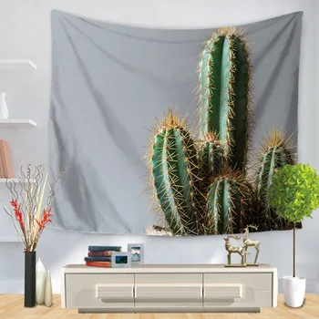 Naravni Rastlinski Tapiserija Bohemia Roza Kaktus za dnevna soba Fotografija Stenski Dekor - 