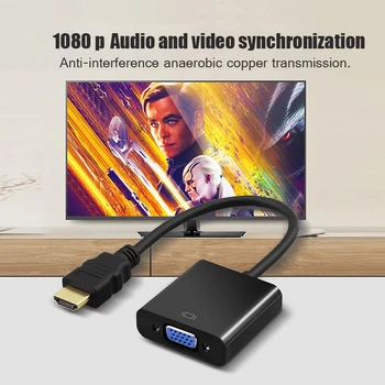 10PCS HD 1080P Za HDMI na VGA Adapter Pretvornik-Kabel za Vse-v-enem PC Namizni Računalnik Prenosni Tablični HDTV Monitor - 