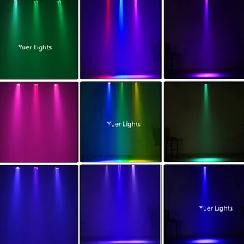 4XLot LED Pranje Učinek Luči 12X3W RGBW Ravno Par Luči DMX512 DJ Disco Lučka KTV Bar Stranka Osvetlitev Svetlobni Projektor Reflektorji - 