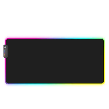 Vococal Besegad 31 x 12 Palca Velik USB Žična LED RGB Barvna Osvetlitev Gaming Mouse Pad Non-Slip Prenosni Računalnik Miši, Mat črna - 