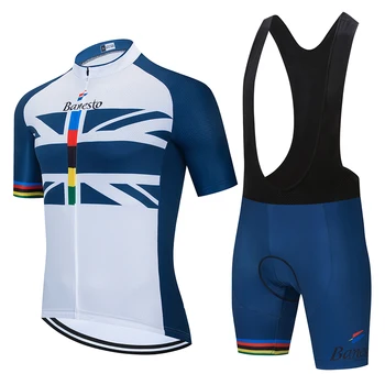 2020 EKIPA Banesto Kolesarska oblačila 9D Gel blazinico Hlače Kolo Jersey set Ropa Ciclismo Mens pro Maillot Culotte oblačila - 
