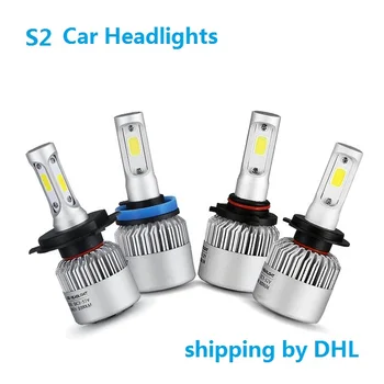 Dostava z DHL H4 LED H7 H11 H1 H13 H3 9004 9005 9006 9007 COB LED Avto Smerniki Žarnice 72W 8000LM 6500K Auto Žaromet, luči za meglo - 