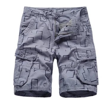 GustOmerD 2020 Poletne Obleke, za Moške Športne Hlače Bombaž Hlače Naravnost Print Multi-žep Priložnostne Hlače Moški - 