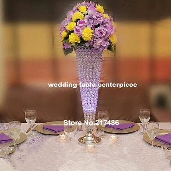 Trobenta steklena vaza za stranke dogodkov,kristalno steklo vaze za poroko tabela centerpieces - 