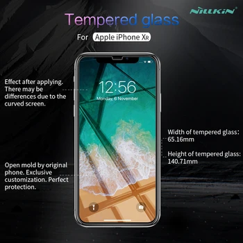 Za iPhone XR Kaljeno Steklo NILLKIN Neverjetno H+Pro Odporne 2.5 D, Kaljeno Steklo Screen Protector Film Za Apple iPhone XR - 