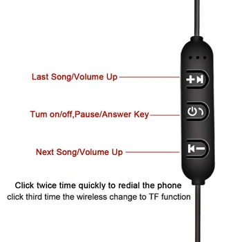XT6 Magnetni Bluetooth HiFi Stereo in-Ear Music Brezžične Slušalke za Zmanjšanje Hrupa Športne Slušalke, Hi-fi sound quality - 