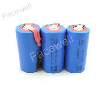 10pcs/veliko Sub C SC 1,2 V 1800mAh 20A Ni-CD polnilna baterija sc 1,2 v pack bateria recargable sc sub c nicd 1,2 V celico subc nicd - 
