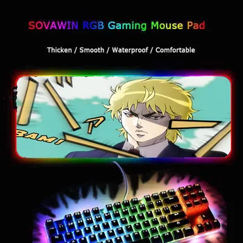 Gaming Miška Ploščica RGB LED Anime Jojo Bizarna Avantura Foto Računalniške Opreme Miši, Tipkovnice Preproge Modni Slog za Gamer - 
