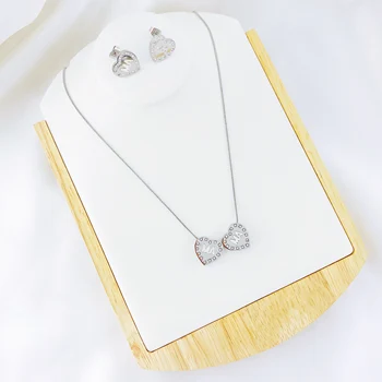 Stilsko in elegantno choker, v obliki srca crystal, naravne lupini besedo, stranke in poroka ogrlico iz za ženske - 