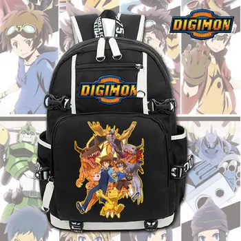 Nove Unisex Anime Digimon Nahrbtnik Oprtnik Black Packsack Šoli Otaku Vrečke Oprtnik Potovalna Torba Packsack - 